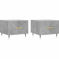 vidaXL Soffbord>Soffbord 2 st betonggrå 50x50x40 cm konstruerat trä