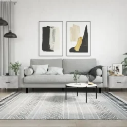 vidaXL Soffbord>Soffbord 2 st betonggrå 50x50x40 cm konstruerat trä