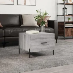 vidaXL Småbord>Soffbord 2 st grå sonoma 50x50x40 cm konstruerat trä