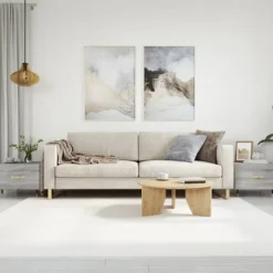 vidaXL Soffbord>Soffbord 2 st grå sonoma 50x50x40 cm konstruerat trä