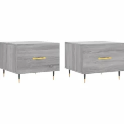 vidaXL Soffbord>Soffbord 2 st grå sonoma 50x50x40 cm konstruerat trä