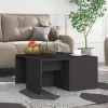 vidaXL Soffbord>Soffbord 4 st grå 33x33x33 cm konstruerat trä