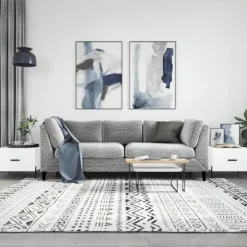 vidaXL Soffbord>Soffbord 2 st vit högglans 50x50x40 cm konstruerat trä