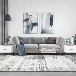 vidaXL Soffbord>Soffbord 2 st vit 50x50x40 cm konstruerat trä