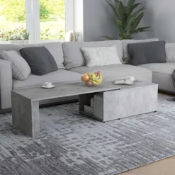 vidaXL Soffbord>Soffbord betonggrå 150x50x35 cm konstruerat trä