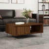 vidaXL Soffbord>Soffbord brun ek 90x60x35 cm konstruerat trä