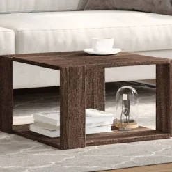 vidaXL Soffbord>Soffbord brun ek 51,5x51,5x30 cm konstruerat trä