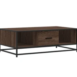 vidaXL Soffbord>Soffbord brun ek 100x57x35 cm konstruerat trä och metall