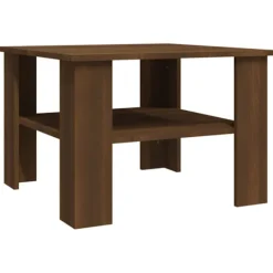 vidaXL Soffbord>Soffbord brun ek 60x60x42 cm konstruerat trä