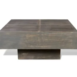 vidaXL Soffbord>Soffbord fyrkantigt massivt mangoträ mörkbrun