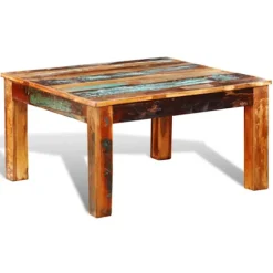 vidaXL Soffbord>Soffbord fyrkantigt återvunnet trä