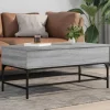 vidaXL Soffbord>Soffbord grå sonoma 100x50x45 cm konstruerat trä och metall