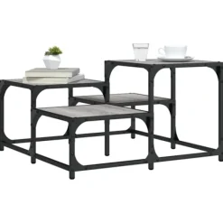 vidaXL Småbord>Soffbord grå sonoma 68x68x40 cm konstruerat trä