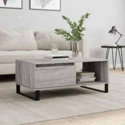 vidaXL Soffbord>Soffbord grå sonoma 90x50x36,5 cm konstruerat trä