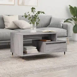 vidaXL Soffbord>Soffbord grå sonoma 90x49x45 cm konstruerat trä