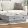 vidaXL Soffbord>Soffbord grå sonoma 90x90x28 cm konstruerat trä