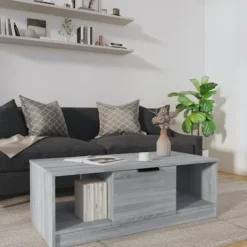 vidaXL Soffbord>Soffbord grå sonoma 102x50x36 cm konstruerat trä