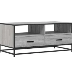 vidaXL Soffbord>Soffbord grå sonoma 100x50x45 cm konstruerat trä och metall