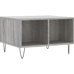 vidaXL Soffbord>Soffbord grå sonoma 60x50x36,5 cm konstruerat trä