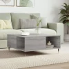 vidaXL Soffbord>Soffbord grå sonoma 80x80x36,5 cm konstruerat trä