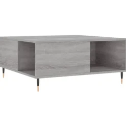 vidaXL Soffbord>Soffbord grå sonoma 80x80x36,5 cm konstruerat trä