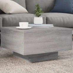 vidaXL Soffbord>Soffbord grå 55x55x31 cm konstruerat trä