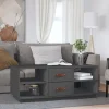 vidaXL Soffbord>Soffbord grå 100x50x41 cm massiv furu