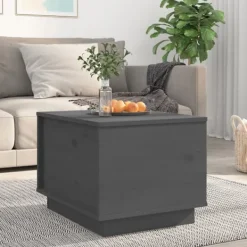vidaXL Soffbord>Soffbord grå 40x50x35 cm massivt furu