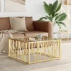 vidaXL Soffbord>Soffbord guld 80x80x40 cm rostfritt stål och glas
