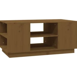 vidaXL Soffbord>Soffbord honungsbrun 90x49x40,5 cm massiv furu