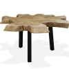 vidaXL Soffbord>Soffbord i äkta teak 80x70x38 cm
