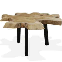 vidaXL Soffbord>Soffbord i äkta teak 80x70x38 cm
