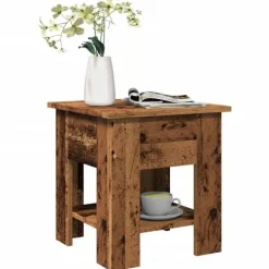 vidaXL Småbord>Soffbord åldrat trä 40x40x42 cm konstruerat trä