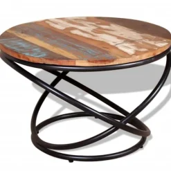 vidaXL Soffbord>Soffbord massivt återvunnet trä 60x60x40 cm