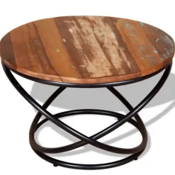 vidaXL Soffbord>Soffbord massivt återvunnet trä 60x60x40 cm