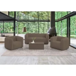 Soffbord>Soffbord med förvaring - TERRACOTTA - kamelfärg - Rektangulärt - Fällbart - Naturligt