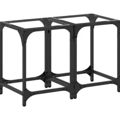 vidaXL Soffbord>Soffbord med transparent glasskiva 2 st 30x30x40 cm stål