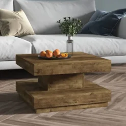 vidaXL Soffbord>Soffbord mörkbrun 60x60x35 cm MDF