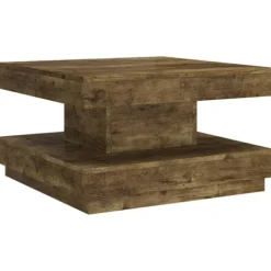 vidaXL Soffbord>Soffbord mörkbrun 60x60x35 cm MDF