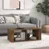 vidaXL Soffbord>Soffbord rökfärgad ek 100x50x36 cm konstruerat trä