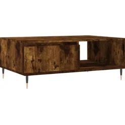 vidaXL Soffbord>Soffbord rökfärgad ek 90x60x35 cm konstruerat trä