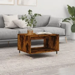 vidaXL Soffbord>Soffbord rökfärgad ek 60x50x40 cm konstruerat trä