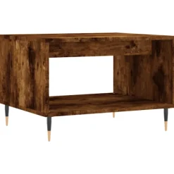 vidaXL Soffbord>Soffbord rökfärgad ek 60x50x40 cm konstruerat trä