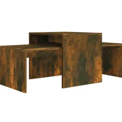 vidaXL Soffbord>Soffbord rökfärgad ek 100x48x40 cm konstruerat trä