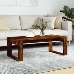 vidaXL Soffbord>Soffbord rökfärgad ek 102x50x35 cm konstruerat trä