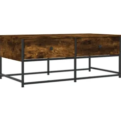 vidaXL Soffbord>Soffbord rökfärgad ek 100x51x40 cm konstruerat trä