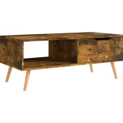 vidaXL Soffbord>Soffbord rökt ek 100x49,5x43 cm konstruerat trä