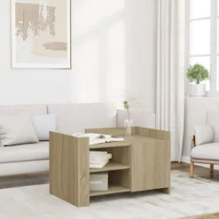 vidaXL Soffbord>Soffbord sonoma-ek 80x50x50 cm konstruerat trä