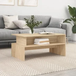 vidaXL Soffbord>Soffbord sonoma-ek 90x55x42,5 cm konstruerat trä