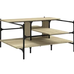 vidaXL Soffbord>Soffbord sonoma-ek 100x100x48,5 cm konstruerat trä